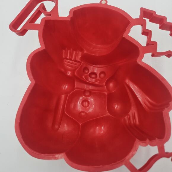 Vintage 80s Jello Frosty Snowman Jiggler 3 Cookie Cutters Christmas Holiday - Picture 3 of 6